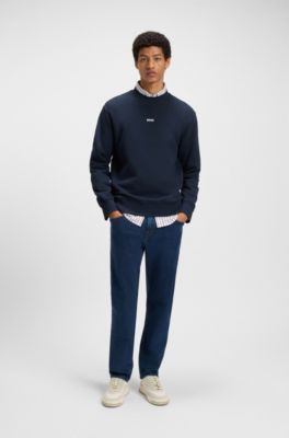 Camicia regular fit in cotone elasticizzato a righe, Strisce rosse