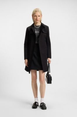 Cotton-jersey T-shirt with logo artwork, Black