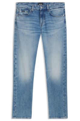 Jeans Delaware slim fit in comodo denim elasticizzato blu, Blu