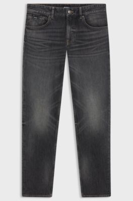 Maine regular-fit jeans in grey comfort-stretch denim, Dark Grey