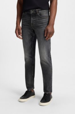 Maine regular fit-jeans i bekv&auml;m gr&aring; stretchig denim, M&ouml;rkgr&aring;