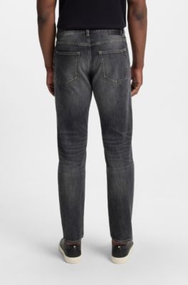 Maine regular-fit jeans in grey comfort-stretch denim, Dark Grey