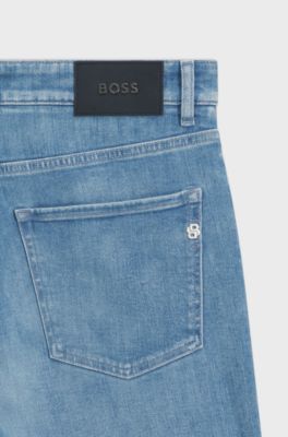 Maine regular-fit jeans in blue comfort-stretch denim, Blue