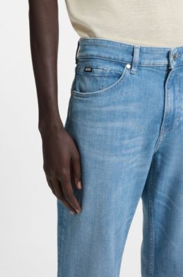 Regular-fit Maine-jeans van comfortabel blauw stretchdenim, Blauw