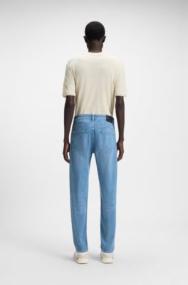 Jean Regular Maine en denim stretch bleu confortable, Bleu