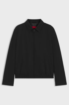 Slim-fit jacket in performance-stretch fabric, Black