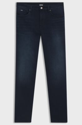 Delaware slim-fit jeans in blue stretch denim, Dark Blue