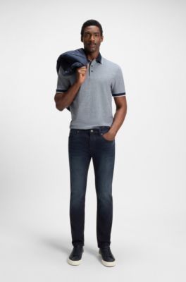 Delaware slim-fit jeans in blue stretch denim, Dark Blue