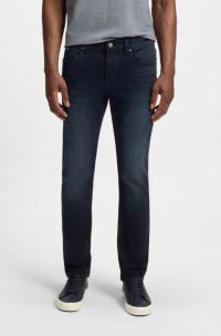 Delaware Slim-Fit Jeans aus blauem Stretch-Denim, Dunkelblau