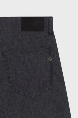 Blue jeans in Italian stretch denim, Dark Blue