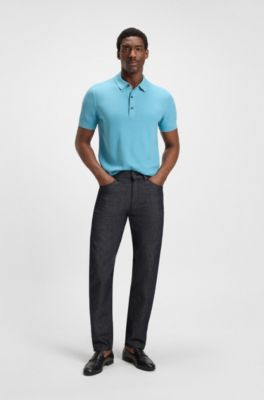 Blue jeans in Italian stretch denim, Dark Blue