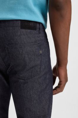 Blue jeans in Italian stretch denim, Dark Blue