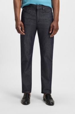 Blue jeans in Italian stretch denim, Dark Blue