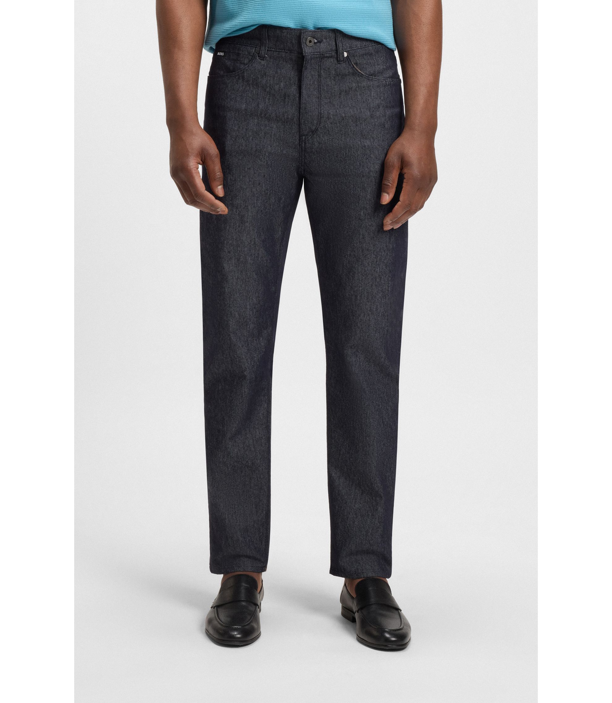BOSS - Blue jeans in Italian stretch denim - Dark Blue