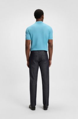Blue jeans in Italian stretch denim, Dark Blue