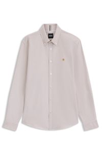 Regular-fit shirt in Oxford cotton, Beige
