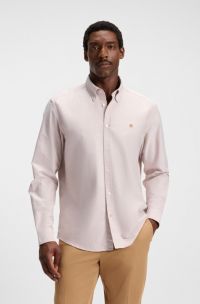 Regular-fit shirt in Oxford cotton, Beige