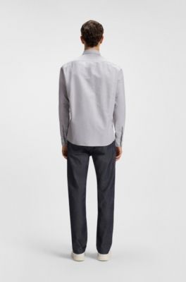 Regular-fit shirt in Oxford cotton, Green