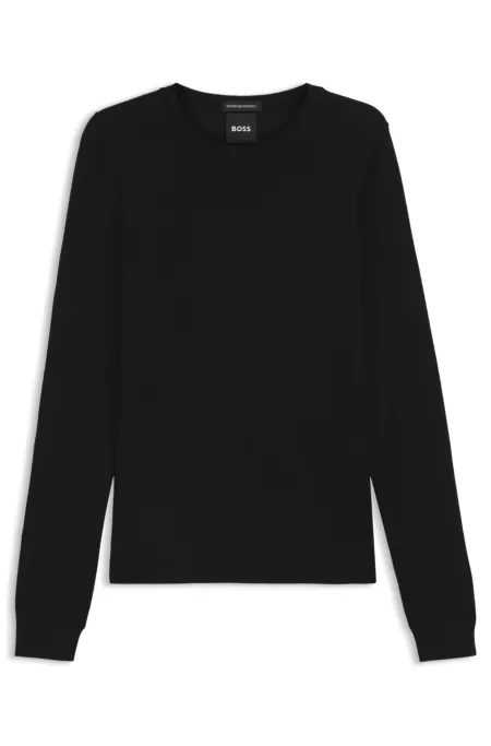 Slim-fit crew-neck sweater in merino wool