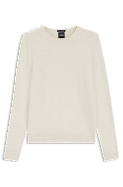 Slim-fit crew-neck sweater in merino wool