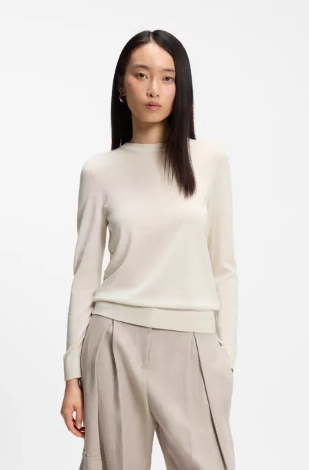 Slim-fit crew-neck sweater in merino wool