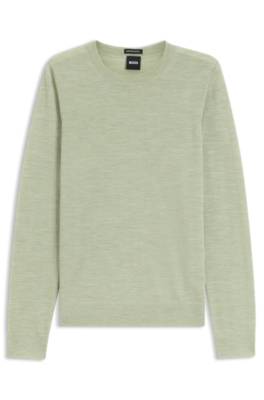 Slim-fit crew-neck sweater in merino wool 4