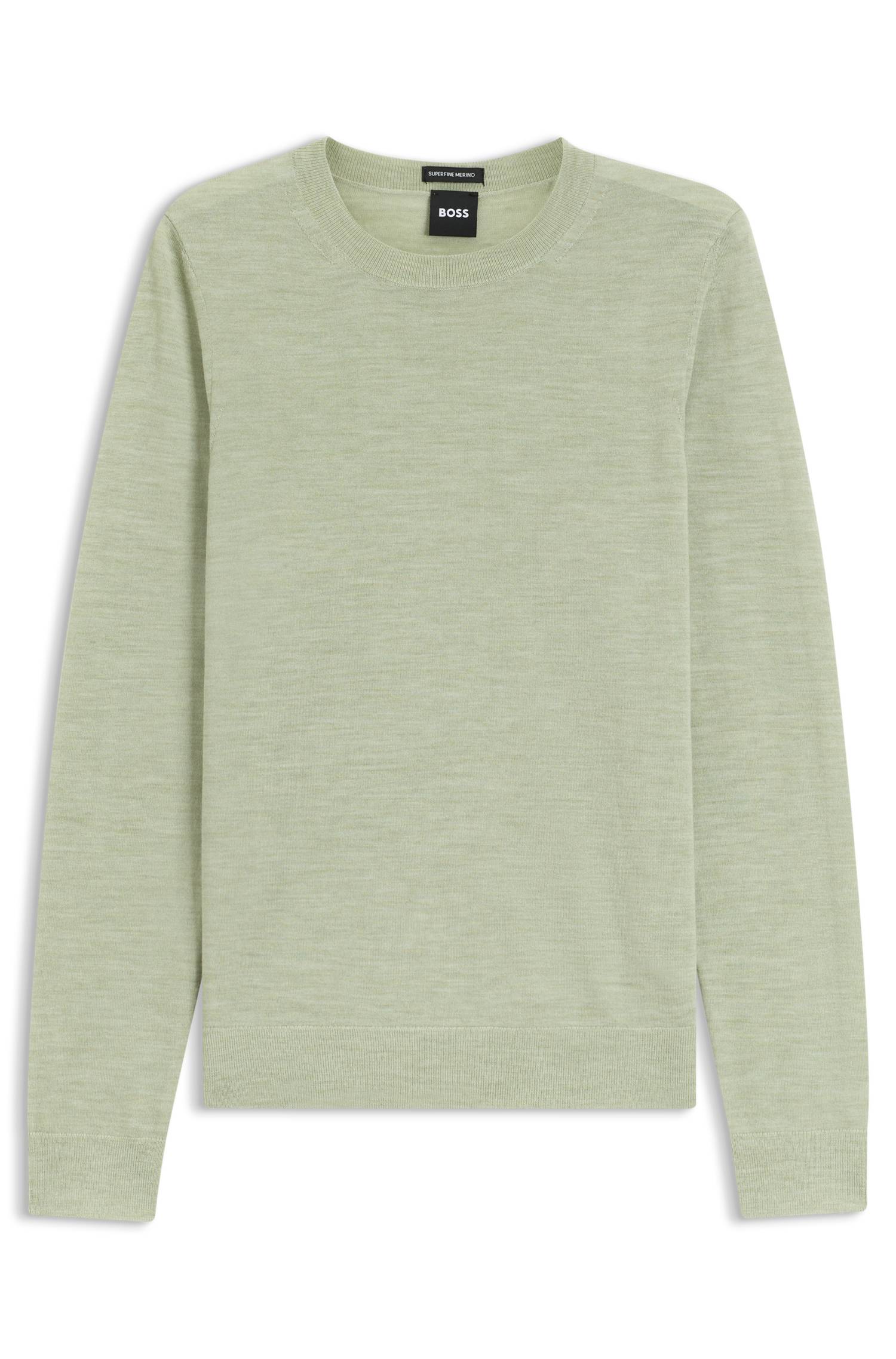 Boss Slim-fit crew-neck sweater in merino wool stickade tröjor dam – bild 4
