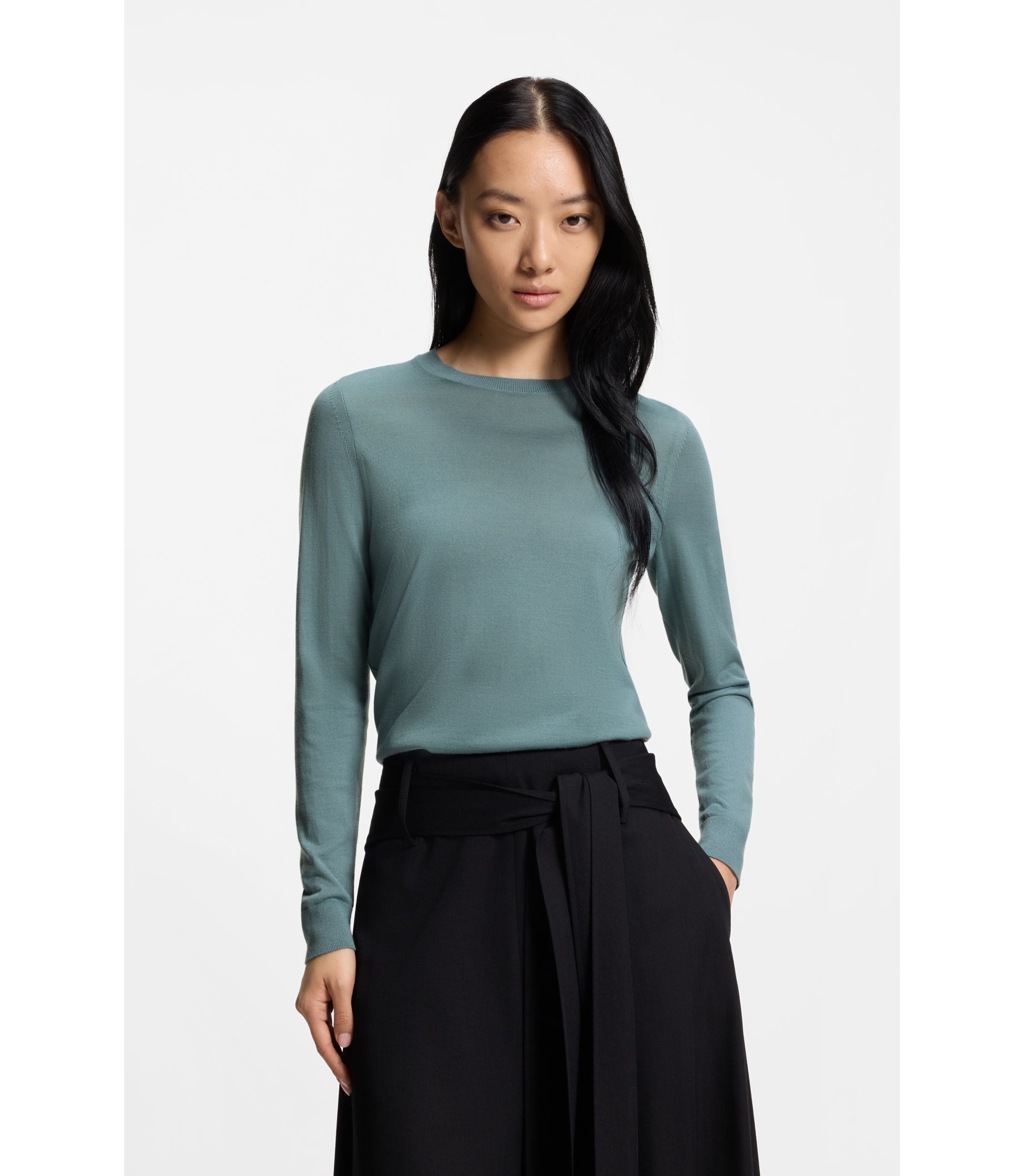 Slim-Fit Pullover aus Merinowolle