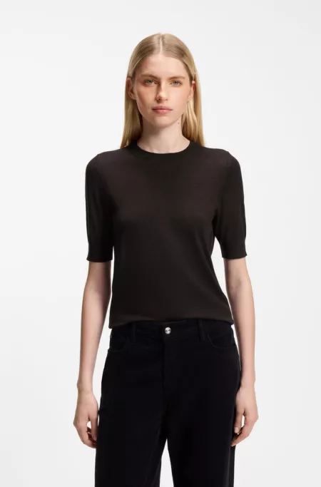 Strick-T-Shirt aus Merinowolle