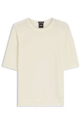 Short-sleeved sweater in merino wool 1