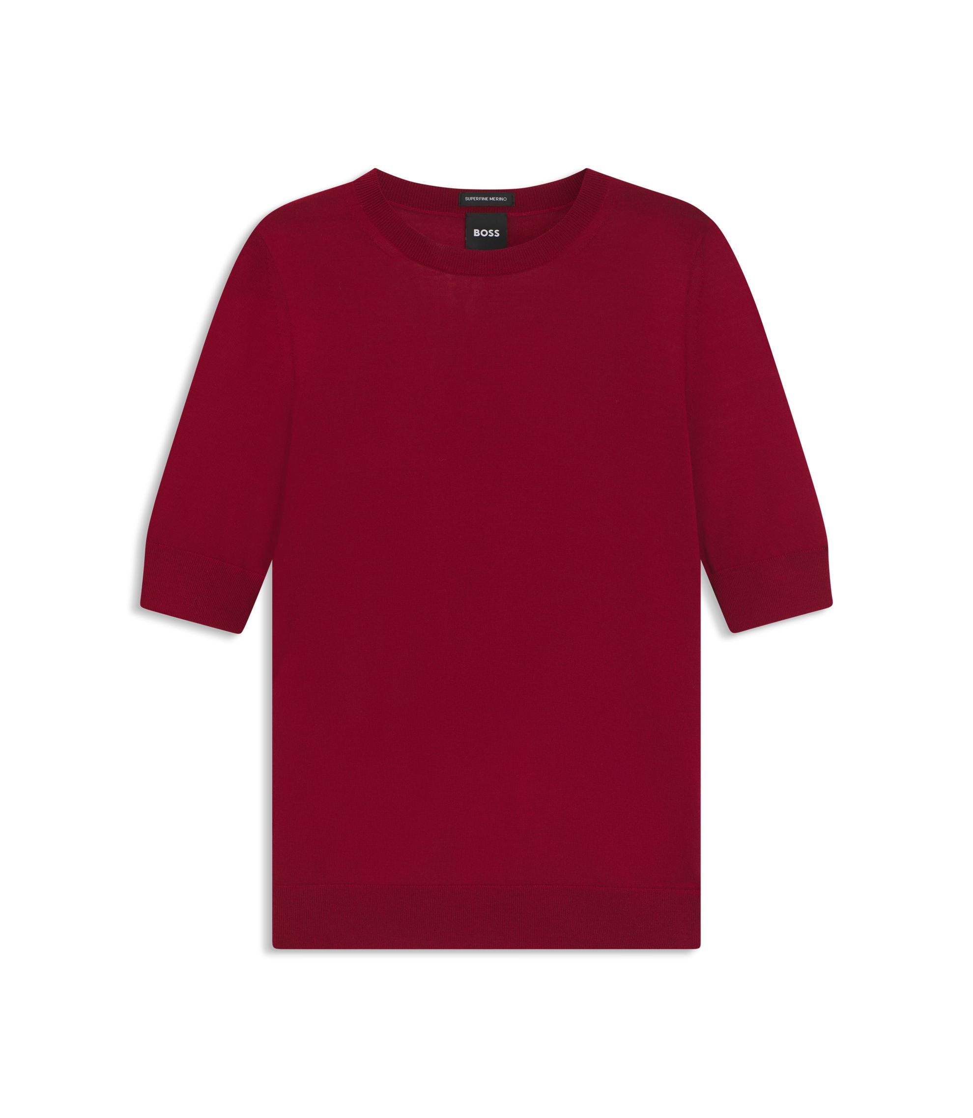 極美品 HUGO BOSS 赤タグ ニット ワンピース デザインヘムニットワンピース /日本製(ワンピース) | HIROKO