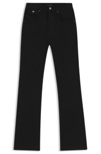 Bootcut jeans in black stretch denim, Black