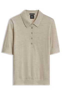 Merino-wool knit polo