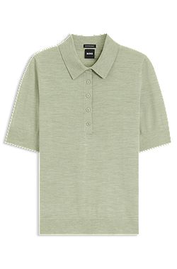 Merino-wool knit polo