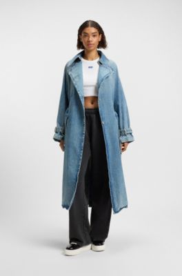 Loose fit tracksuit-bukser i bomuldsfrott&eacute;, Sort