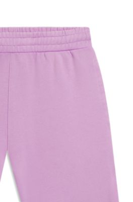 Loose-fit tracksuit bottoms in cotton terry, light pink