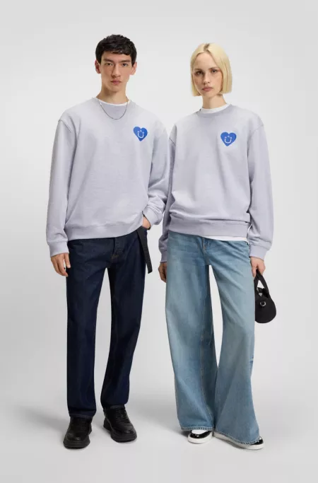 All-gender sweatshirt with Happy HUGO artwork