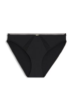 Microfibre briefs with lace inserts