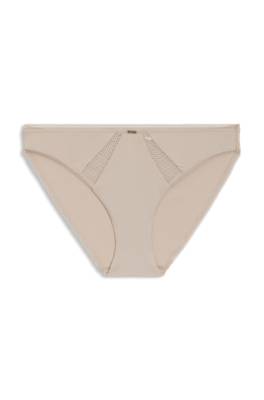 Microfibre briefs with lace inserts 1