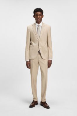 Chemise Regular en popeline de coton stretch facile &agrave; repasser, Blanc