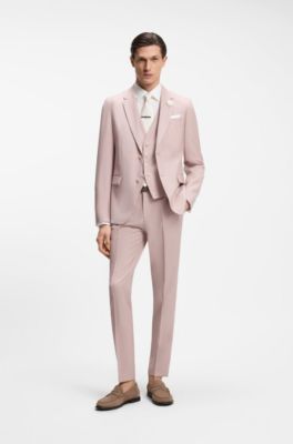 Regular-fit shirt in easy-iron stretch-cotton poplin, White