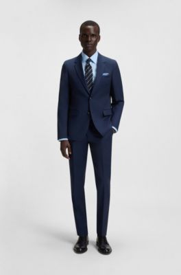 Chemise Regular en popeline de coton stretch facile &agrave; repasser, bleu clair