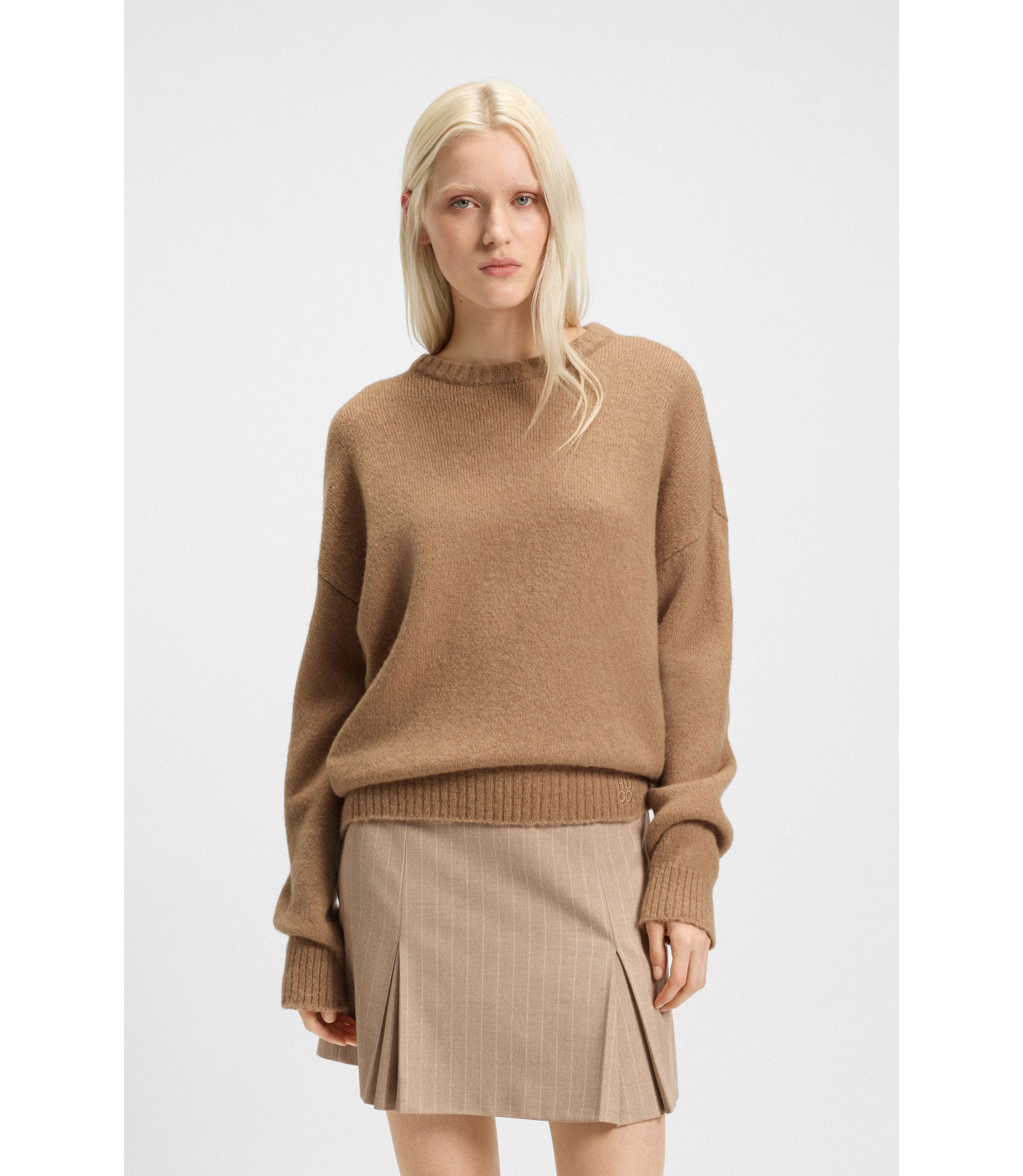 Oversized Pullover aus Woll-Mix