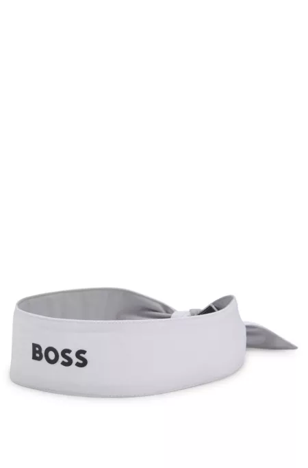 Bandeau de sport en twill stretch avec logo imprimé