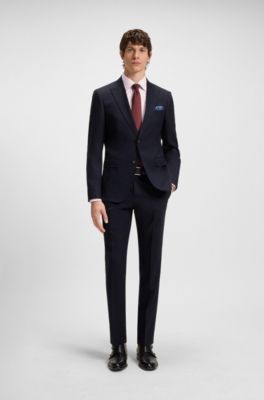 Regular-fit shirt in easy-iron stretch-cotton twill, Pink Patterned