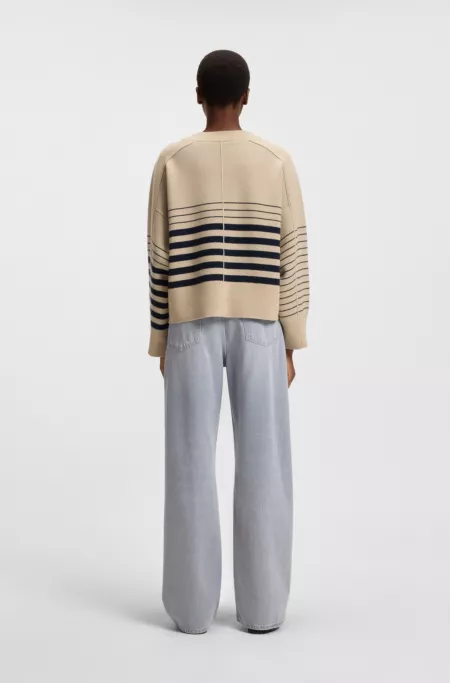 Relaxed-fit jeans in grey-blue denim