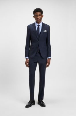 Chemise Slim en coton &agrave; rayures facile &agrave; repasser , Rayures bleu clair