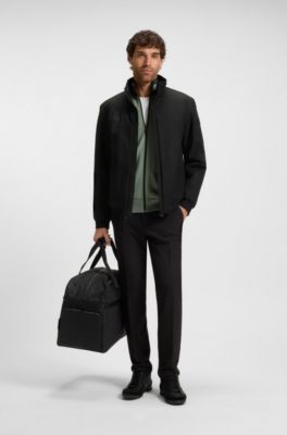 Water-repellent jacket in laminated twill, Black