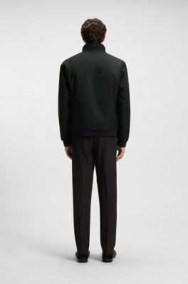 Water-repellent jacket in laminated twill, Black