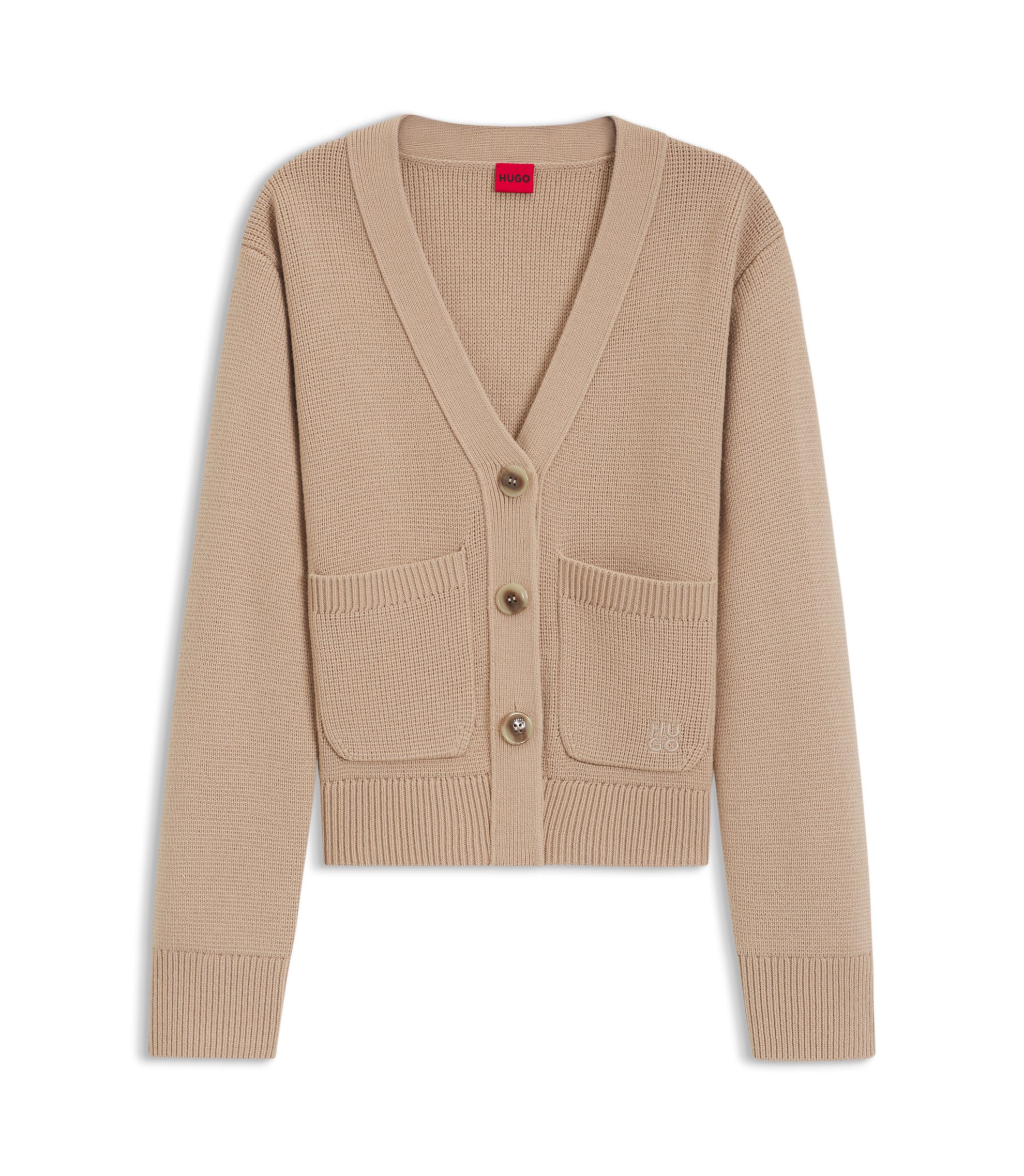 Cardigans Hugo Boss Jumper Womens HUGO Wool-blend Cardigan With - Main Image